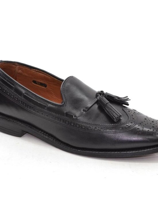 Men Allen Edmonds Manchester Black Tassel Loafers 9 B